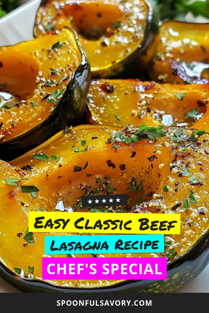 Looking for a delicious and healthy vegetable side dish? Try this Garlic Herb Roasted Acorn Squash recipe! It's an easy acorn squash dish packed with flavor, perfect for fall meals. Roast the perfectly seasoned squash for a delightful taste experience. Whether you're hosting a dinner or looking for autumn squash recipes, this dish will impress. Save this recipe now and elevate your mealtime! #RoastedAcornSquash #HealthySides #AutumnRecipes #EasyRecipes