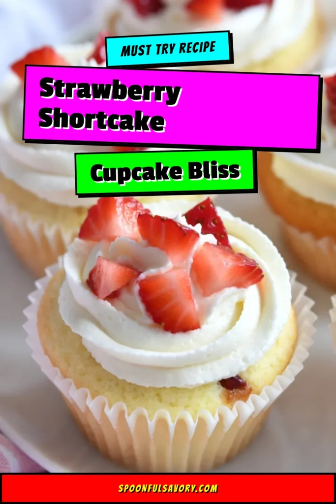 Indulge in these delicious strawberry shortcake cupcakes, a perfect fresh strawberry dessert for any occasion! This easy cupcake recipe features moist strawberry cupcakes topped with a light and fluffy whipped cream topping. With just a handful of ingredients, you can impress your friends and family with this delightful treat. Don't miss out on this strawberry cupcake recipe—save and share! #StrawberryShortcakeCupcakes #EasyCupcakeRecipes #WhippedCreamTopping #FreshStrawberryDessert