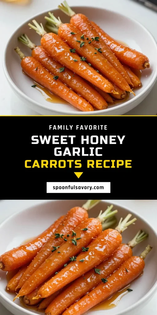 Bring a burst of flavor to your table with honey garlic glazed carrots! This easy glazed carrots recipe combines tender baby carrots with a sweet honey glaze and aromatic garlic for a delightful honey garlic side dish. Perfect for any meal, these easy caramelized carrots make a stunning addition to your dining experience. Try this easy recipe and enjoy the compliments! Save for later! #HoneyGarlicGlazedCarrots #GlazedCarrotsRecipe #HoneyGlazeVegetables #EasyCaramelizedCarrots