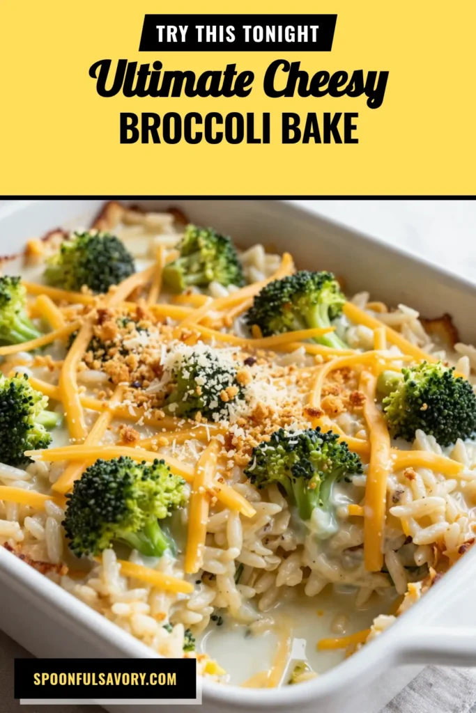 Indulge in this cheesy broccoli rice casserole that's perfect for any meal! This creamy broccoli cheese bake is not just delicious but also a gluten-free broccoli casserole option. With its easy rice and broccoli recipe, it's a great side dish or main attraction. Bake up a family favorite tonight and enjoy its cheesy goodness! Save this recipe for a cozy meal idea! #CheesyBroccoliRiceCasserole #GlutenFree #EasyRecipes #ComfortFood