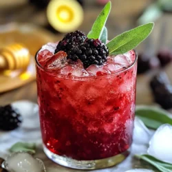 You need 1 cup of fresh blackberries. These berries bring a sweet and tangy taste. They also add a beautiful color to your drink. If you want, save a few for a garnish. Use 6 fresh sage leaves in your mocktail. Sage adds a unique flavor and aroma. It pairs well with the blackberries, making the drink special. Keep an extra sprig for garnish if you like. Add 1 tablespoon of honey or agave syrup. This sweetener balances the tartness of the blackberries. You can adjust the amount to fit your taste. You will need 2 tablespoons of freshly squeezed lime juice. This gives your drink a fresh, zesty kick. Lime juice brightens all the flavors in your mocktail. Use 1 cup of soda water or sparkling water. This adds fizz and makes the drink refreshing. It also helps blend the flavors without making it too sweet. Ice cubes are essential for this mocktail. Fill your serving glass halfway with ice. This keeps your drink cool and enjoyable, especially on warm days. {{ingredient_image_2}} Start by taking your fresh blackberries and sage leaves. Place them in a mixing glass or cocktail shaker. Use a muddler or the back of a spoon to crush them gently. You want to break the blackberries to release their juice. The sage will give off its nice scent. Keep crushing until the mixture looks juicy and aromatic. Now, it’s time to sweeten the deal. Add one tablespoon of honey or agave syrup to the muddled berries and sage. Then, squeeze two tablespoons of fresh lime juice into the mix. Stir gently until the honey dissolves. This step balances the tartness of the blackberries and lime. Grab your favorite serving glass and fill it halfway with ice cubes. This will keep your mocktail cool and refreshing. Make sure to pack the ice well. A good base of ice makes every sip enjoyable. Next, take a fine mesh strainer. Pour your muddled mixture through it over the ice in your glass. This process catches any solid bits, ensuring a smooth drink. You want only the vibrant juice to flow into your glass. Now, slowly pour soda water over the top of your strained mix. The bubbles will add a delightful fizz. Stir gently with a spoon to mix everything together. Be careful not to stir too hard, or you’ll lose those lovely bubbles. To make your mocktail pop, it’s time to garnish. Add a few extra blackberries on top. Place a sprig of sage for a touch of elegance. This not only looks great but also adds to the drink’s aroma. Enjoy your beautiful, refreshing blackberry sage smash mocktail! When picking blackberries, look for ones that are deep purple and shiny. They should feel firm yet give slightly when pressed. Avoid berries that are mushy or have many white spots. These signs mean they may not taste as sweet. Fresh blackberries make your mocktail rich and flavorful. You can use honey, agave syrup, or even maple syrup for your mocktail. Each sweetener adds its own unique taste. Honey gives a floral note, while agave is milder. Maple syrup offers a warm flavor. Choose one that you enjoy most for the best results. Taste your mocktail mix before serving. If it needs more sweetness, add a bit more honey or agave. You can also reduce sweetness by adding extra lime juice. This gives a nice balance. Always adjust to fit your taste buds. Lime juice brightens the mocktail. It cuts through the sweetness and adds zing. Fresh lime juice works best. You can also add lime zest for a stronger lime flavor. Just a small amount will make a big difference. Serve your mocktail in a tall glass to showcase its colors. Garnish with fresh blackberries and a sprig of sage. You can also add a lime wheel on the rim for extra flair. A well-presented drink makes it more inviting and fun! Pro Tips Use Ripe Blackberries: Ensure your blackberries are ripe for maximum sweetness and flavor, making your mocktail more enjoyable. Fresh Sage is Key: Fresh sage leaves provide a more vibrant and aromatic profile than dried sage, enhancing the overall taste of your drink. Adjust Sweetness: Feel free to adjust the amount of honey or agave syrup based on your personal preference for sweetness; taste as you mix! Chill Your Ingredients: For a refreshing experience, chill your soda water and glasses beforehand to keep the mocktail cool without diluting it. {{image_4}} You can switch up the herbs for your Blackberry Sage Smash Mocktail. Mint adds a cool touch. Just replace the sage with fresh mint leaves. It gives a fresh, bright flavor. Muddle the mint with the blackberries as you would with sage. This change makes the drink lively and refreshing. Citrus fruits can change the flavor of this mocktail. Adding orange juice or zest can create a sweet twist. You can mix in the juice of half an orange along with the lime. This gives a nice balance of sweet and tart. Try it out for a bright, sunny taste! Berries are so fun to mix! You can add raspberries or strawberries to your drink. Replace some blackberries with them for variety. They blend well and add new colors. Use the same muddling method to keep it simple. This makes your drink even more delightful. Want a chilly treat? Turn your mocktail into a slushy! Blend the muddled mixture with ice until smooth. Pour it back into your glass and top with soda water. This version is perfect for hot days and adds a fun texture. Enjoy your icy Blackberry Sage Smash! To keep your blackberries fresh, store them in the fridge. Place them in a container lined with paper towels. This helps absorb moisture. Avoid washing them until you are ready to use them. Sage leaves also store well. Wrap them in a damp paper towel and place them in a plastic bag. This keeps them fresh for longer. If you have leftover Blackberry Sage Smash Mocktail, store it in the fridge. Use an airtight container to keep it fresh. It’s best to drink it within a day. The soda water loses its fizz over time. If you want the bubbles to last, mix the soda water just before serving. Using frozen blackberries is a great option! They work well in this mocktail. You can skip the muddling step and blend them instead. Just remember to adjust the sweetness since frozen berries can be less sweet. You can also let them thaw in the fridge before adding them to your drink. This gives you a tasty and colorful mocktail anytime! Yes, you can prep parts of the drink ahead. Muddle the blackberries and sage first. Store this mix in the fridge for a few hours. When ready to serve, add ice, soda water, and garnish. This keeps your drink fresh and bubbly. If you lack fresh sage, use dried sage instead. Start with less, as dried herbs are stronger. You can also try mint or basil for a new twist. These herbs pair well with blackberries and add flavor. Yes, frozen blackberries work well! Just let them thaw before muddling. They may release more juice, which adds flavor. If they are too mushy, strain the mixture to keep it smooth. Blackberries are rich in vitamins and antioxidants. They help boost your immune system. Sage has anti-inflammatory properties and supports digestion. Together, they create a tasty drink that is also good for you! Absolutely! Simply multiply the ingredients by the number of servings you need. Muddle the blackberries and sage in a large bowl. Then, strain and serve in individual glasses. This makes it easy to enjoy with friends. This blog post shared how to create a refreshing blackberry sage mocktail. You learned about the fresh ingredients, how to mix them, and smart tips to make it better. Remember to choose ripe blackberries and adjust the sweetness to your taste. Now, you can try fun variations or store your leftover mix correctly. Enjoy making this drink for yourself and your friends; it’s a treat for all. Cheers to delicious sips and new flavors!