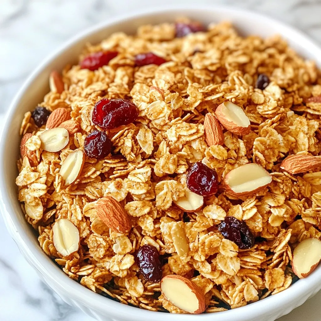 Vanilla Almond Granola Crunchy and Healthy Snack